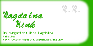 magdolna mink business card